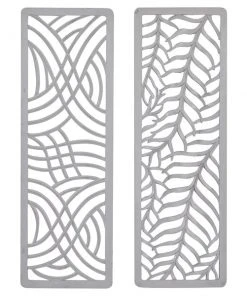 Grayson Lane 48-in H x 16-in W Grey MDF Eclectic Abstract Wall Accent - 2-Pack