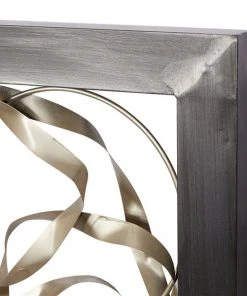 Grayson Lane 40-in H x 60-in W Silver Metal Modern/Contemporary Abstract Wall Accent -GRAYSON LANE shop 330901934 AlternateImage5 l