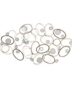 Grayson Lane 33-in H x 60-in W Silver Metal Glam Ornamental Wall Accent