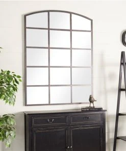 Grayson Lane 48-in L X 36-in W Industrial Arch Clear Framed Wall Mirror -GRAYSON LANE shop 330901949 AlternateImage2 l