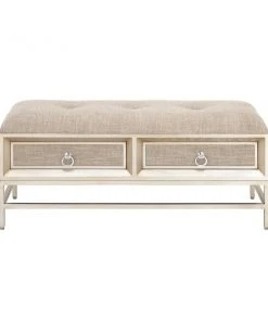 Grayson Lane Industrial Beige/Light Brown Storage Bench