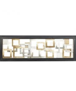Grayson Lane 48-in H x 16-in W Gold Metal Modern Abstract Wall Accent