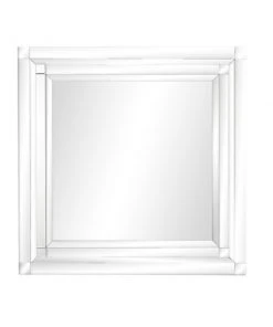 Grayson Lane 39.5-in L X 39.38-in W Glam Square Clear Framed Wall Mirror