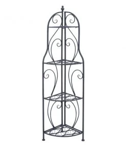 Grayson Lane 11-in D x 17-in W x 60-in H 4-Tier Decorative Metal Shelves