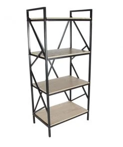 Grayson Lane 15-in D x 25-in W x 56-in H 4-Tier Decorative Wood Shelves