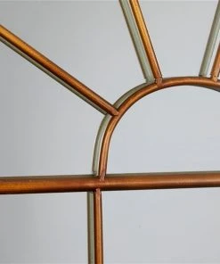 Grayson Lane 56.25-in L X 34.13-in W Traditional Arch Brown Framed Wall Mirror -GRAYSON LANE shop 330901980 AlternateImage4 l