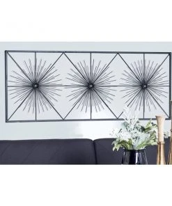 Grayson Lane 24-in H x 59-in W Black Metal Modern/Contemporary Ornamental Wall Accent -GRAYSON LANE shop 330901982 AlternateImage2 l