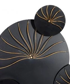 Grayson Lane 19.5-in H x 42-in W Black Metal Modern/Contemporary Abstract Wall Accent -GRAYSON LANE shop 330901986 AlternateImage5 l