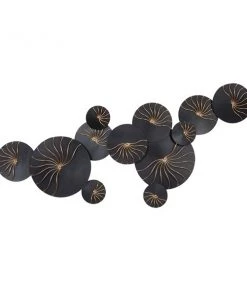 Grayson Lane 19.5-in H x 42-in W Black Metal Modern/Contemporary Abstract Wall Accent