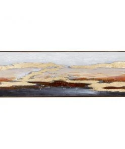 Grayson Lane Gold Wood Framed 19.75-in H x 59.13-in W Abstract Canvas Hand-Painted Painting -GRAYSON LANE shop 330901990 AlternateImage5 l