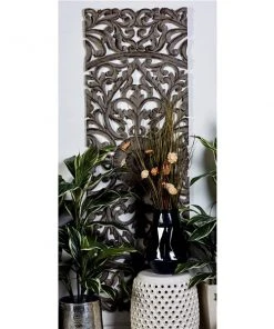 Grayson Lane 72-in H x 23.88-in W Grey Wood Traditional Floral and Botanical Wall Accent - 3-Pack -GRAYSON LANE shop 330901996 AlternateImage3 l