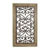 Grayson Lane 46-in H x 26-in W Brown Metal and Wood Ornamental Wall Accent