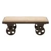 Grayson Lane Industrial Beige Accent Bench