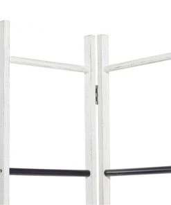 Grayson Lane 3-Panel White Metal and Wood Folding Country Style Room Divider -GRAYSON LANE shop 330902013 AlternateImage3 l
