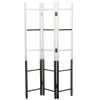 Grayson Lane 3-Panel White Metal and Wood Folding Country Style Room Divider