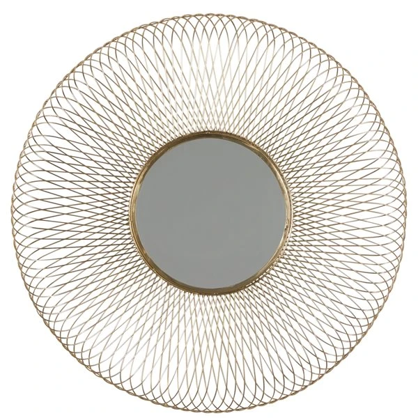 Grayson Lane 40-in L X 40-in W Modern Round Gold Framed Wall Mirror 1 Grayson Lane 40-in L X 40-in W Modern Round Gold Framed Wall Mirror