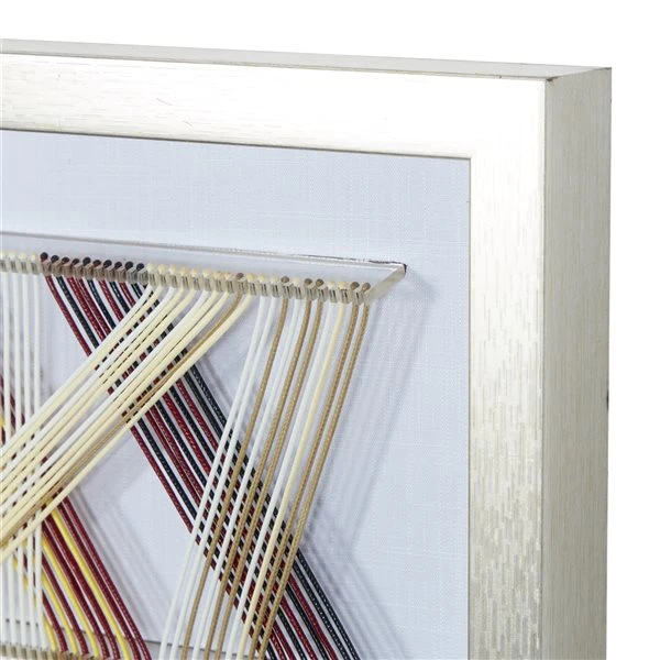Grayson Lane Silver Wood Framed 59.5-in H x 22-in W Abstract Canvas Hand-Painted 3D Art 3 Grayson Lane Silver Wood Framed 59.5-in H x 22-in W Abstract Canvas Hand-Painted 3D Art - Image 3