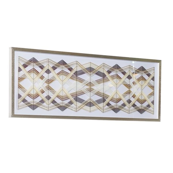 Grayson Lane Silver Wood Framed 59.5-in H x 22-in W Abstract Canvas Hand-Painted 3D Art 5 Grayson Lane Silver Wood Framed 59.5-in H x 22-in W Abstract Canvas Hand-Painted 3D Art - Image 5