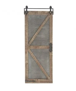 Grayson Lane 67-in H x 25-in W Grey Wood Farmhouse/Rustic Abstract Wall Accent