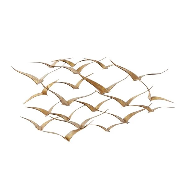 Grayson Lane 21-in H x 47-in W Gold Metal Coastal Birds Wall Accent 5 Grayson Lane 21-in H x 47-in W Gold Metal Coastal Birds Wall Accent - Image 5