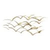 Grayson Lane 21-in H x 47-in W Gold Metal Coastal Birds Wall Accent