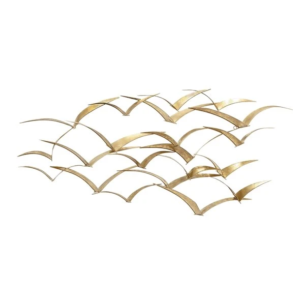 Grayson Lane 21-in H x 47-in W Gold Metal Coastal Birds Wall Accent 1 Grayson Lane 21-in H x 47-in W Gold Metal Coastal Birds Wall Accent