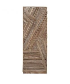 Grayson Lane 56-in H x 20-in W Brown Recycled Teak Farmhouse/Rustic Abstract Wall Accent