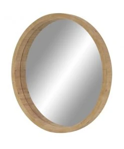 Grayson Lane 39.5-in L X 39.5-in W Natural Round Brown Framed Wall Mirror -GRAYSON LANE shop 330902041 AlternateImage5 l