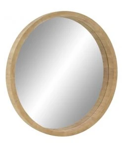 Grayson Lane 39.5-in L X 39.5-in W Natural Round Brown Framed Wall Mirror -GRAYSON LANE shop 330902041 AlternateImage6 l