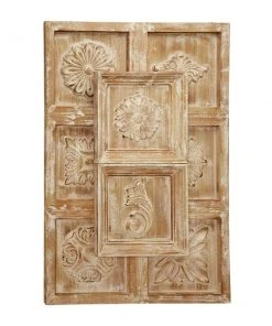 Grayson Lane 48-in H x 32-in W Brown Wood and MDF Vintage Ornamental Wall Accent