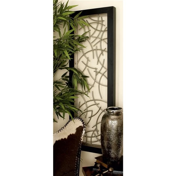 Grayson Lane 48-in H x 16-in W Black Metal Modern/Contemporary Abstract Wall Accent 2 Grayson Lane 48-in H x 16-in W Black Metal Modern/Contemporary Abstract Wall Accent - Image 2