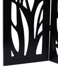 Grayson Lane 3-Panel Black Wood Folding Eclectic Style Room Divider -GRAYSON LANE shop 330902060 AlternateImage3 l