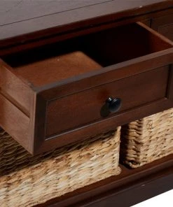 Grayson Lane Traditional Natural Brown Storage Bench -GRAYSON LANE shop 330902061 AlternateImage4 l