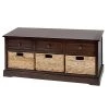 Grayson Lane Traditional Natural Brown Storage Bench