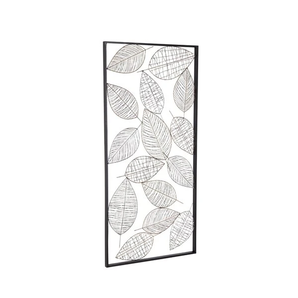 Grayson Lane 22-in H x 46-in W Black Metal Contemporary Floral and Botanical Wall Accent 4 Grayson Lane 22-in H x 46-in W Black Metal Contemporary Floral and Botanical Wall Accent - Image 4