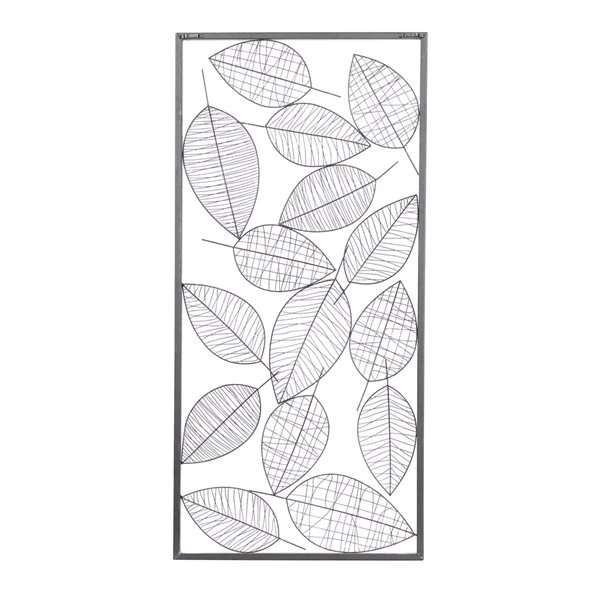 Grayson Lane 22-in H x 46-in W Black Metal Contemporary Floral and Botanical Wall Accent 5 Grayson Lane 22-in H x 46-in W Black Metal Contemporary Floral and Botanical Wall Accent - Image 5