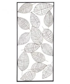 Grayson Lane 22-in H x 46-in W Black Metal Contemporary Floral and Botanical Wall Accent