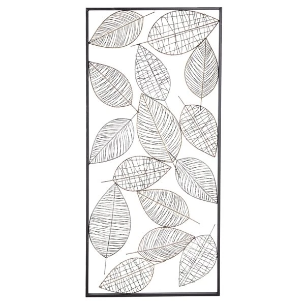 Grayson Lane 22-in H x 46-in W Black Metal Contemporary Floral and Botanical Wall Accent 1 Grayson Lane 22-in H x 46-in W Black Metal Contemporary Floral and Botanical Wall Accent