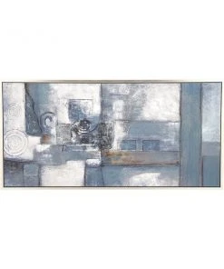 Grayson Lane Light Brown Wood Framed 28-in H x 55-in W Abstract Grey Canvas Painting -GRAYSON LANE shop 330902067 AlternateImage5 l