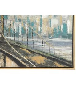 Grayson Lane Gold Wood Framed 36-in H x 47-in W Cityscape Light Brown Canvas Painting -GRAYSON LANE shop 330902069 AlternateImage3 l