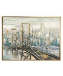 Grayson Lane Gold Wood Framed 36-in H x 47-in W Cityscape Light Brown Canvas Painting -GRAYSON LANE shop 330902069 AlternateImage5 l