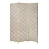 Grayson Lane 3-Panel Gold Metal Folding Modern Style Room Divider
