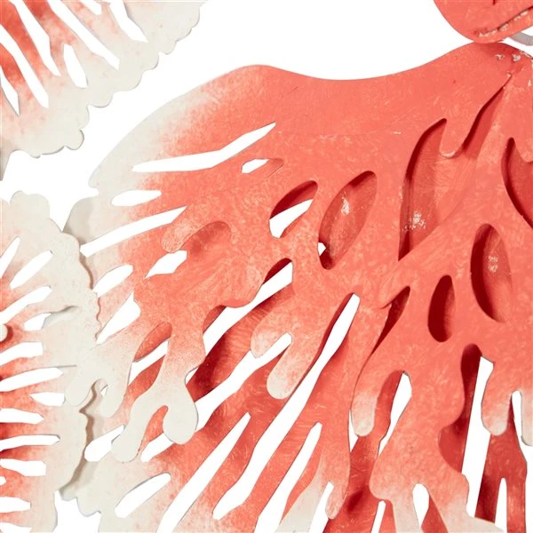 Grayson Lane 23.13-in H x 48-in W Orange Metal Modern/Contemporary Floral and Botanical Wall Accent 4 Grayson Lane 23.13-in H x 48-in W Orange Metal Modern/Contemporary Floral and Botanical Wall Accent - Image 4