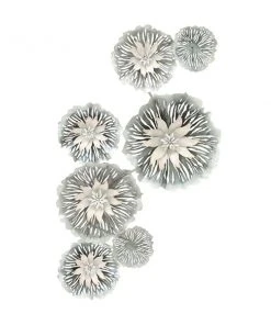 Grayson Lane 52-in H x 28-in W Grey Metal Eclectic Floral and Botanical Wall Accent