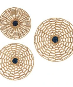 Grayson Lane Brown Dried Plant Material Coastal Style Wall Decor - Set of 3