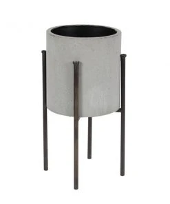 Grayson Lane 14-in x 23-in Grey Metal Planters - Set of 2 -GRAYSON LANE shop 330940659 AlternateImage5 l