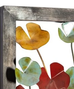 Grayson Lane 14-in x 14-in Multicoloured Metal Traditional Floral Wall Decor - Set of 4 -GRAYSON LANE shop 330940662 AlternateImage6 l