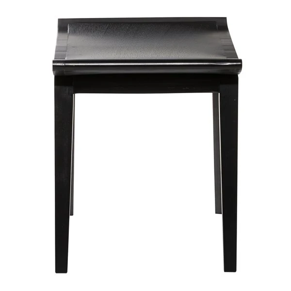 Grayson Lane Rustic Black Wood Rectangle Ottoman 4 Grayson Lane Rustic Black Wood Rectangle Ottoman - Image 4