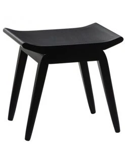 Grayson Lane Rustic Black Wood Rectangle Ottoman