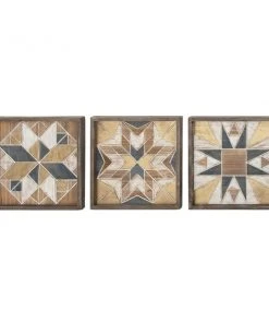 Grayson Lane 15-in x 15-in Brown Wooden Farmhouse Abstract Wall Decor - Set of 3 4 Grayson Lane 15-in x 15-in Brown Wooden Farmhouse Abstract Wall Decor - Set of 3 -GRAYSON LANE shop 330940671 AlternateImage7 l